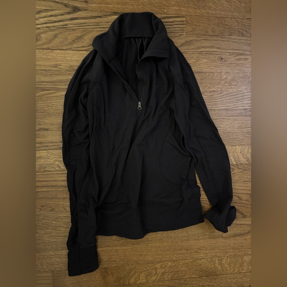 Lululemon quarter zip black fitted